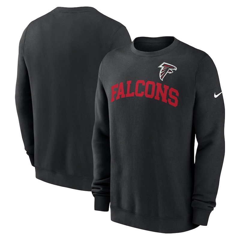 Men's Atlanta Falcons Black Club Pullover Sweatshirt Men's Atlanta Falcons Black Club Pullover Sweatshirt